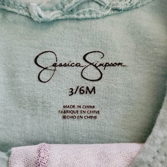 K1010 * Jessica Simpson Out of This World Onesie Green Size 3/6M - Picture 4 of 9